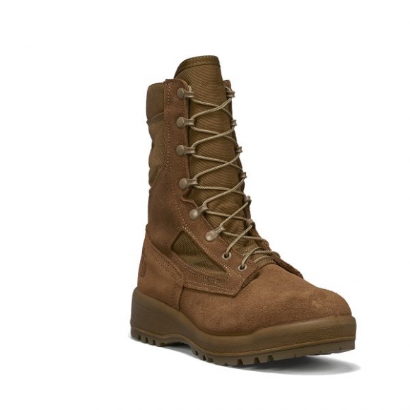 Belleville Military Boots Men's 550 ST /USMC Hot Weather Steel Toe Boot (EGA)-Coyote Brown