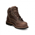 CHIPPEWA MEN'S BOLVILLE FOSSIL WORK BOOTS - COMPOSITE TOE-BROWN