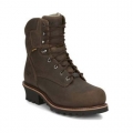 CHIPPEWA MEN'S BOLVILLE WATERPROOF WORK BOOTS - NANO COMPOSITE TOE-BROWN