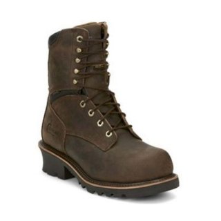 CHIPPEWA MEN'S SADOR LOGGER WATERPROOF WORK BOOTS - COMPOSITE TOE-DISTRESSED BROWN