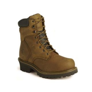 CHIPPEWA MEN'S STEEL TOE INSULATED LOGGER WORK BOOTS-BARK