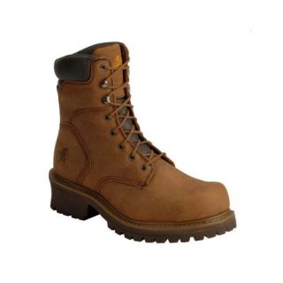 CHIPPEWA MEN'S STEEL TOE LOGGER WORK BOOTS-BARK