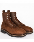 Stylish Cody James Men's 8" Mustang Lace-Up Kiltie Work Boots - Composite Toe | Brown Stylish Cody James Men's 8" Mustang Lace-Up Kiltie Work Boots - Composite Toe | Brown
