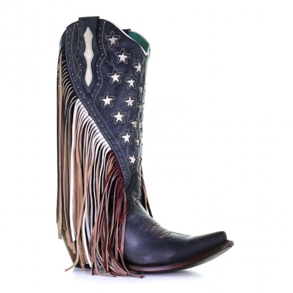 Corral Women's Boots C3749-Navy Blue | New Arrivals