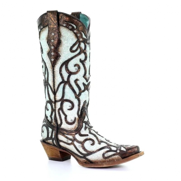 Corral Women's Boots C3460-Turquoise | New Arrivals