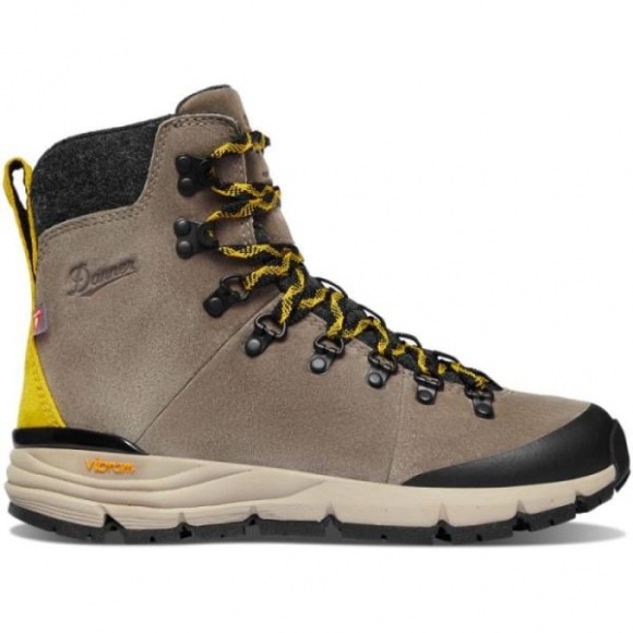 Danner | Women's Arctic 600 Side-Zip 7" Driftwood/Yellow 200G Boots | Online Sale