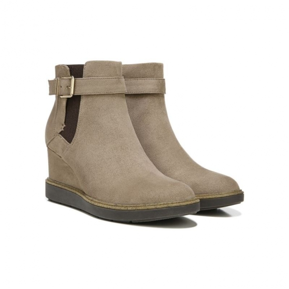 Dr. Scholl's Women's Jacinda Wedge Bootie - Woodsmoke Fabric | Special Offer