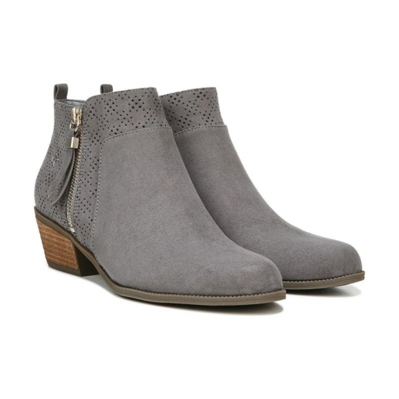 Dr. Scholl's Women's Brianna Bootie - Dark Shadow Grey Microfiber | Special Offer