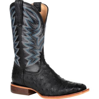 Durango Men's Premium Exotic Full-Quill Ostrich Black Western Boot-Black Onyx Ostrich | Outlet Sale