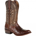 Durango Men's Premium Exotic Full-Quill Ostrich Oiled Saddle Western Boot-Oiled Saddle Ostrich | Outlet Sale