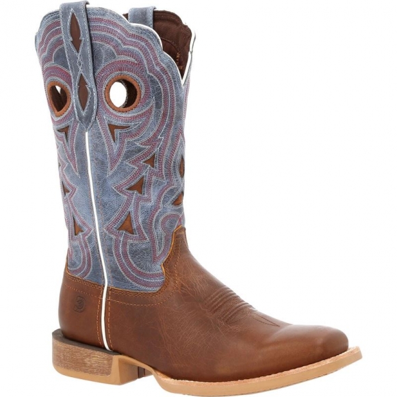 Durango Lady Rebel Pro Golden Brown Periwinkle Western Boot-Tan And Seashore Blue | Outlet Sale