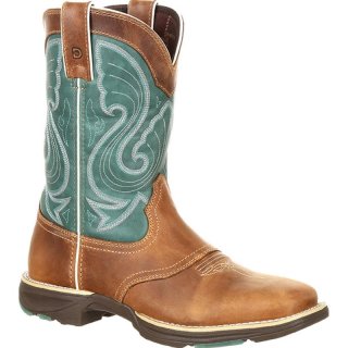 Durango Ultra-Lite Emerald Saddle Western Boot-Tan And Emerald | Outlet Sale