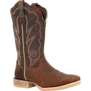 Durango Lady Rebel Pro Juniper Brown Western Boot-Dark Chestnut And Hunter Green | Outlet Sale