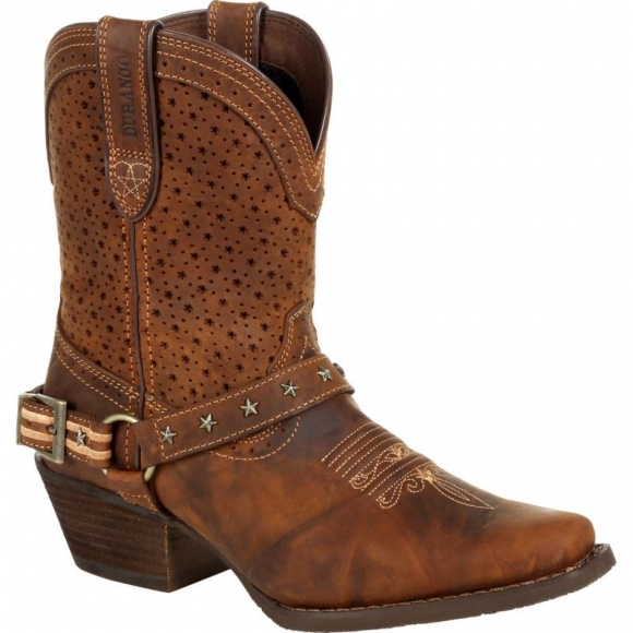 Durango Crush by Durango Brown Ventilated Shortie Boot-Bomber Brown | Outlet Sale