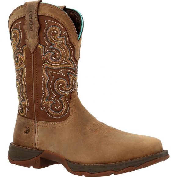 Durango Lady Rebel Work by Durango Composite Toe Western Work Boot- Dusty Brown | Outlet Sale