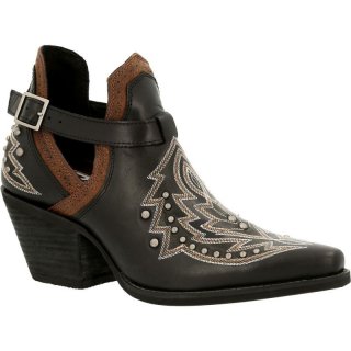 Durango Crush by Durango Black Studded Western Fashion Bootie-Raven Black | Outlet Sale