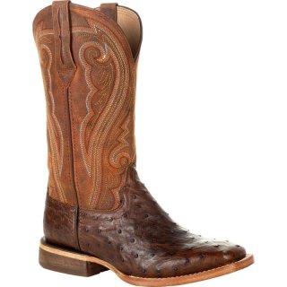 Durango Premium Exotics Full-Quill Ostrich Antiqued Saddle Western Boot-Antiqued Saddle Ostrich | Outlet Sale