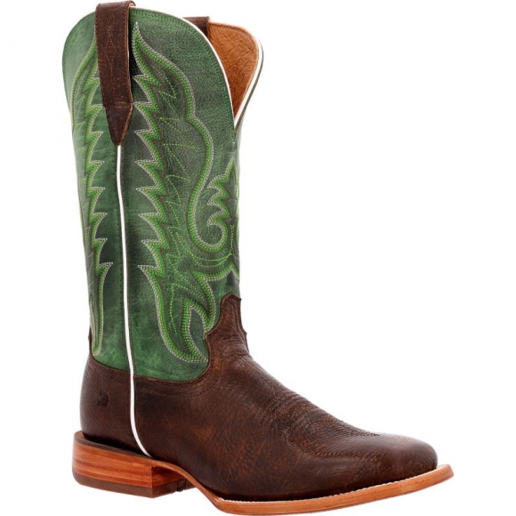 Durango Men's Arena Pro Hickory and Shamrock Green Western Boot-Burnished Tan | Outlet Sale