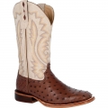 Durango Men's Premium Exotics Bone Full-Quill Ostrich Western Boot-Sable Ostrich And Bone | Outlet Sale