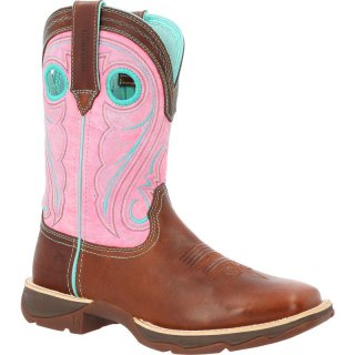 Durango Lady Rebel by Durango Chestnut Pink Rose Western Boot-Chestnut Pink Rose | Outlet Sale