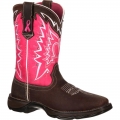 Durango Benefiting Stefanie Spielman Western Boot-Dark Brown And Pink | Outlet Sale