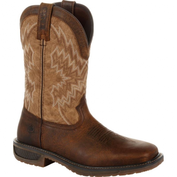 Durango Men's WorkHorse Steel Toe Western Work Boot-Saddle Brown And Peanut | Outlet Sale