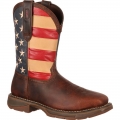 Durango Men's Rebel by Durango Steel Toe Flag Western Flag Boot-Dark Brown And Union Flag | Outlet Sale