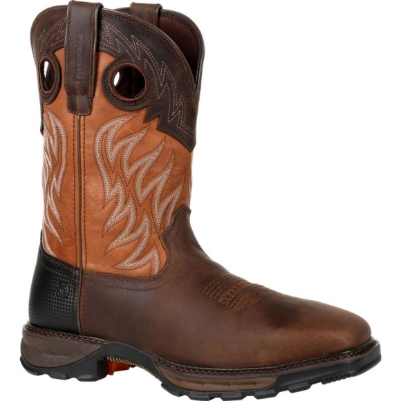 Durango Men's Maverick XP Steel Toe Waterproof Western Work Boot-Rugged Brown And Copper | Outlet Sale