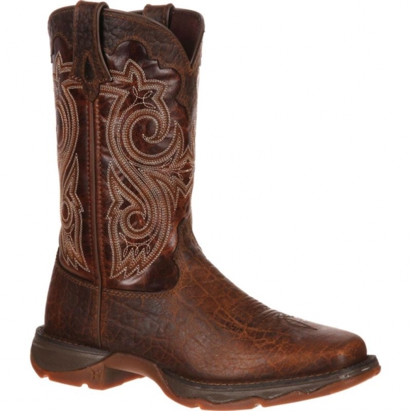 Durango Lady Rebel Work by Durango Steel Toe Western-Dark Brown And Sunset Brown | Outlet Sale