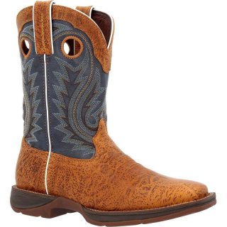 Durango Men's Rebel by Durango Rustic Tan Navy Western Boot-Brown And Realtree Excape | Outlet Sale