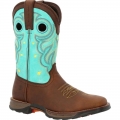 Durango Maverick Waterproof Western Boot-Peanut Brown Electric Blue | Outlet Sale