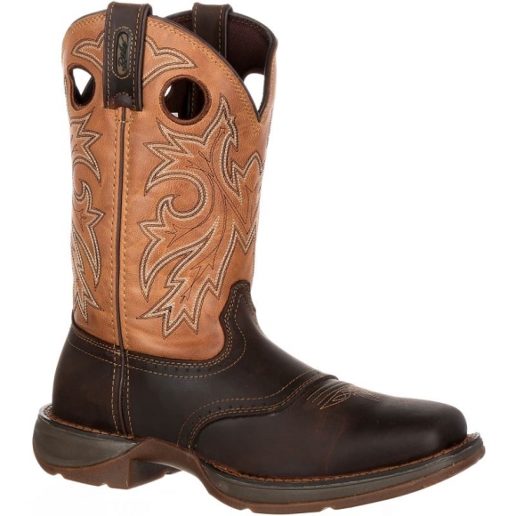 Durango Men's Rebel by Durango Steel Toe Waterproof Western Boot-Brown And Tan | Outlet Sale