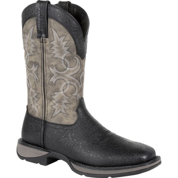 Durango Men's Rebel by Durango Black Western Boot-Black Charcoal Grey | Outlet Sale