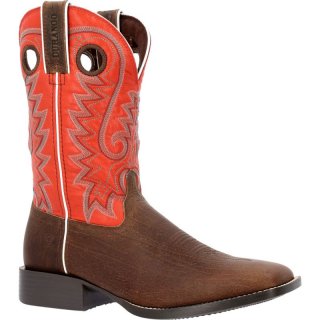 Durango Men's Westward Dark Hickory and Chili Red Western Boot-Mint Ash Cement | Outlet Sale