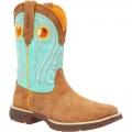 Durango Lady Rebel by Durango Dusty Brown Sky Blue Western Boot-Dusty Brown Sky Blue | Outlet Sale