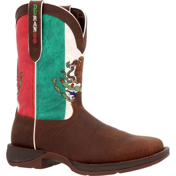 Durango Men's Rebel by Durango Mexico Flag Western Boot-Sandy Brown And Mexico Flag | Outlet Sale