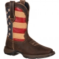 Durango Lady Rebel by Durango Patriotic Pull-On Western Flag Boot-Brown And Union Flag | Outlet Sale