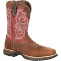 Durango Lady Rebel Work by Durango Waterproof Composite Toe Western Work Boot-Briar Brown And Rusty Red | Outlet Sale