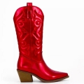 Women's Metallic Embroidered Cowboy Boots Womens | Save More