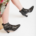 Women's Glossy Italian Ankle Boot With Bell Heel Pointed Toe and | Save More