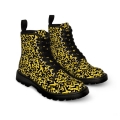 Men's Black and Yellow Canvas Boots | Save More