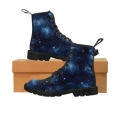 Women's Black and Blue Galaxy Canvas Boots | Save More