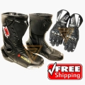 Men's SUZUKI GSXR Motorbike Shoes and Gloves Made of Leathers Racing | Save More