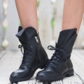 Women's Genuine Leather Boots/black Genuine Leather Boots/woman | Save More