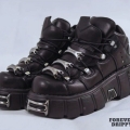 Women's Black Gothic Platform Boots New Rock Style Cyber Y2k | Save More