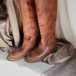 Women's Leather Boots Pu Leather Boots Vintage Boots | Save More