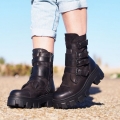 Women's Extravagant Black Genuine Leather Bootsleather | Save More