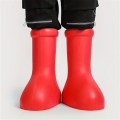 Men's Red Astroboy Boots Trendy High Cartoon Round Toe Big Red | Save More