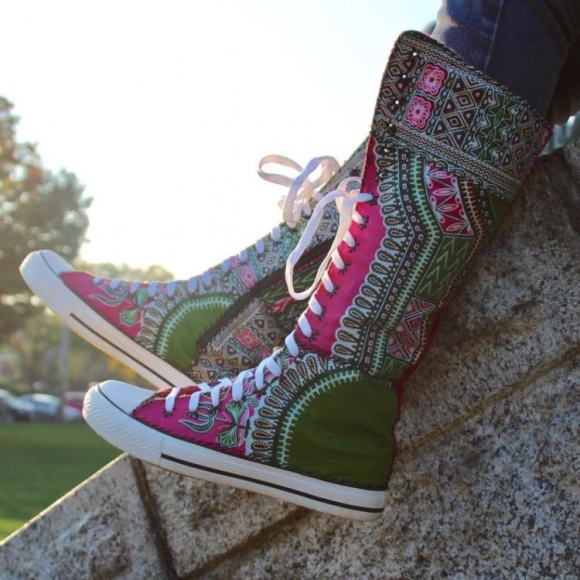 Women's Sneaker Boots Funky Boots Dashiki | Save More