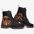 Men's Mushroom Boots Rave Boots Festival Boots Black Mushroom Vegan | Save More